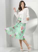 Plissee-Rock in floraler Dessinierung 