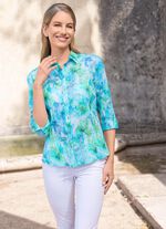 Bluse mit Hemdkragen 