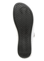 ELENA EDEN Pantolette aus Nappaleder mit Kontrast-Durchzügen WEISS