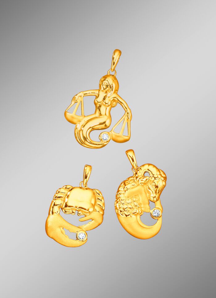 Sternzeichen-Anh&auml;nger matt/hochgl&auml;nzend 