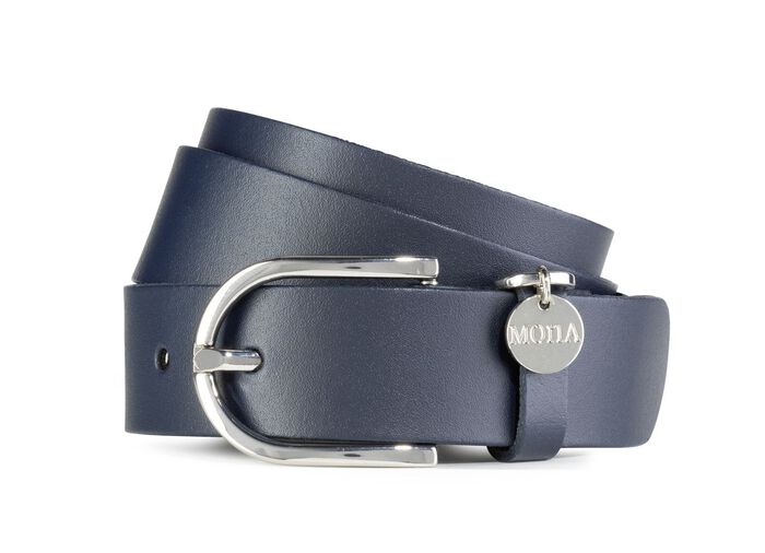 Lederg&uuml;rtel MARINEBLAU