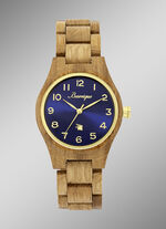 Quartz-Damenuhr aus Eichenfassholz 