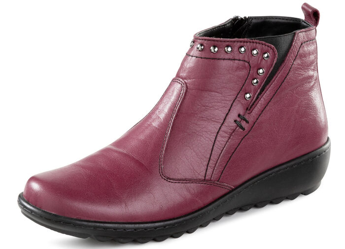 Gemini, bequeme Damen-Boots, Weite G, mit herausnehmbarem Fußbett BORDEAUX