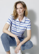 Poloshirt mit Kontrast-Rippenbündchen 