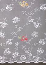 Blumenfenster-Store mit Universalschienenband MULTICOLOR