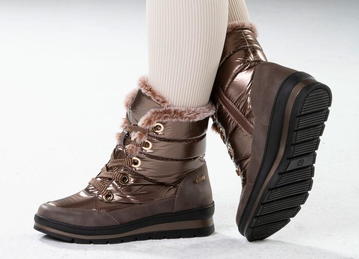 ELENA EDEN, gef&uuml;tterte Damen-Boots, Winterschuhe, Weite G, mit herausnehmbarem Fu&szlig;bett 