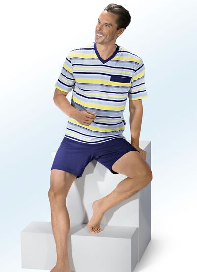 Zweierpack Shortys mit V-Ausschnitt und Brusttasche 