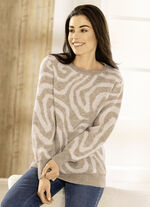 Pullover in Jacquard-Dessin SAND-BEIGE