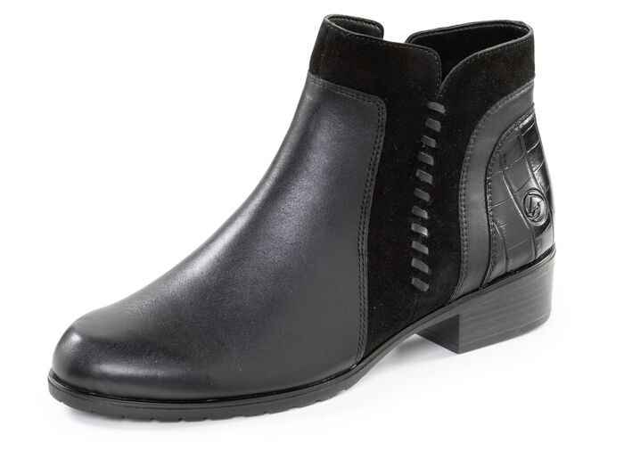 Remonte Stiefelette mit seitlicher Zier-Naht SCHWARZ