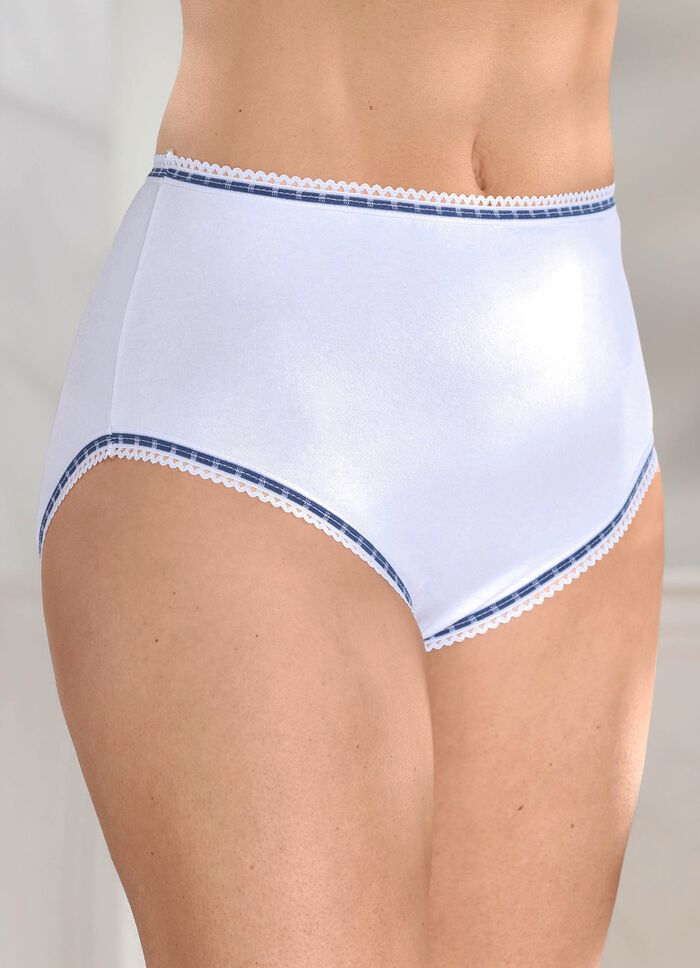 Siebenerpack Slips mit Kontrastabschl&uuml;ssen 