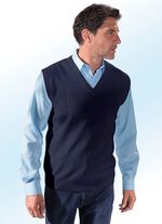 Pullunder mit Strukturmuster in 3 Farben MARINE