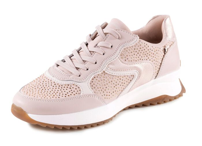 Rieker Sneaker mit Glitzersteinchen PUDERROS&Eacute;-WEISS