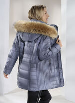 Jacke mit abnehmbarer Kapuze RAUCHBLAU