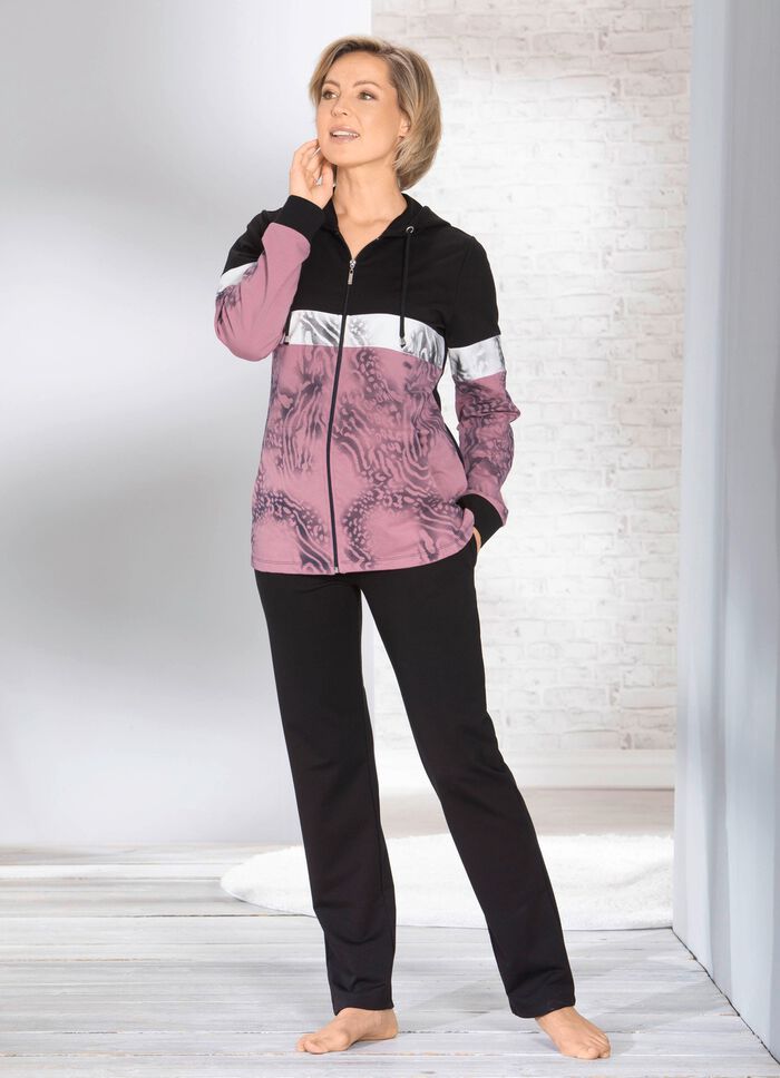 Hausanzug mit Kapuze 