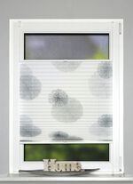 Plissee-Rollos ohne Bohren und Schrauben GRAU-STEINGRAU