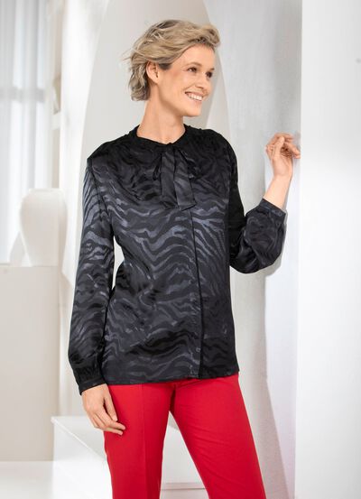 Bluse in Animal-Optik in 2 Farben 