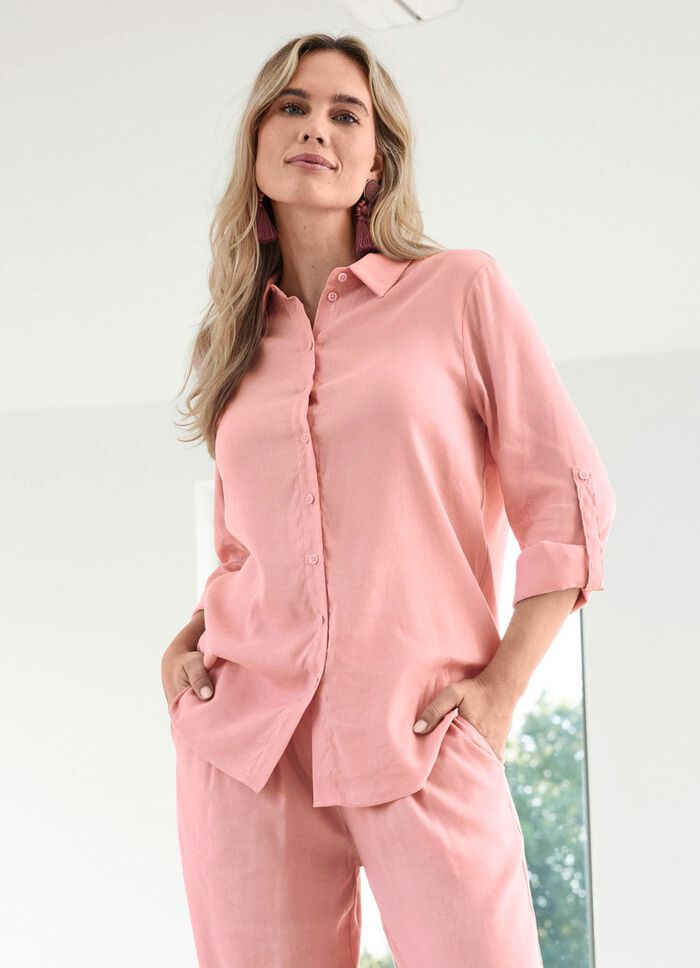 Bluse mit Hemdkragen 