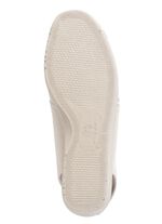 ELENA EDEN Sandale aus luftigem Meshmaterial und Textil mit Metallicschimmer HELLBEIGE