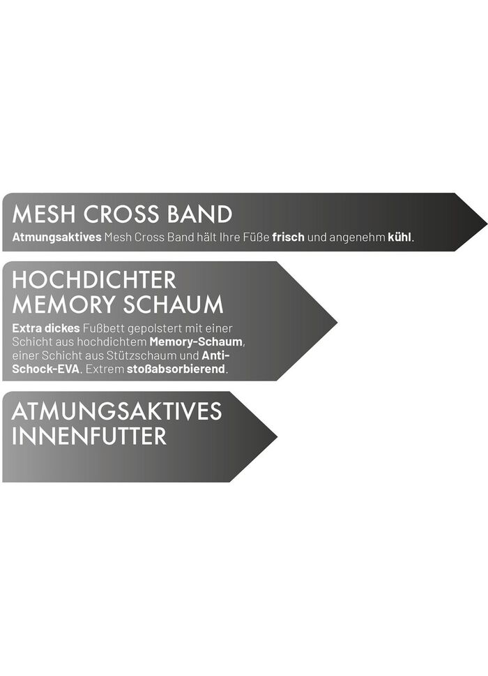 Relax-Cross Slipper mit Memory-Schaum 