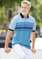 Poloshirt in 2 Farben TÜRKIS-WEISS