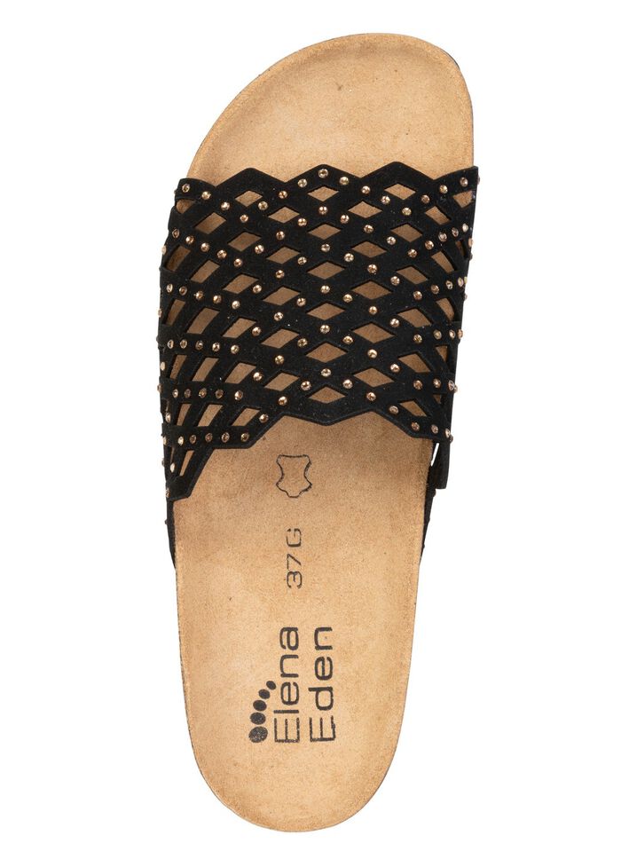 ELENA EDEN, leichte Damen-Pantoletten, Weite G, mit Lederfu&szlig;bett 