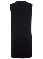 Strickweste mit dekorativem Verschluss SCHWARZ