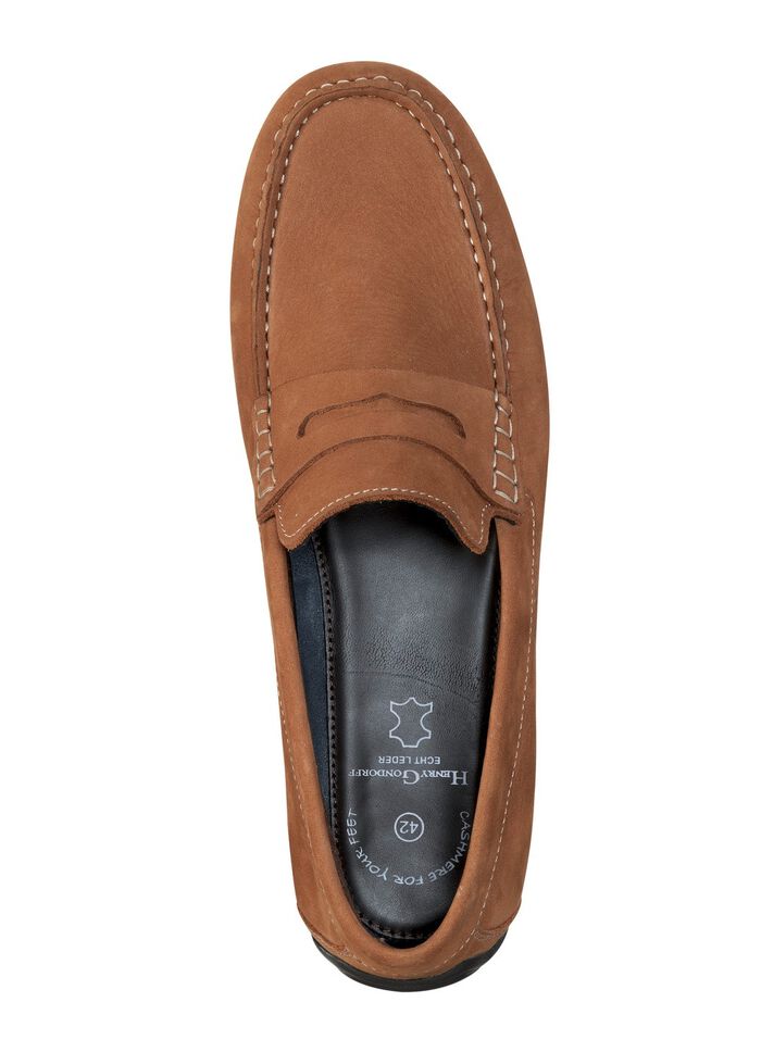 Mokassin-Slipper im klassischen Design COGNAC