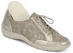 Waldläufer, elegante Damen-Schnürschuhe, Weite H, mit herausnehmbarem Fußbett TAUPE