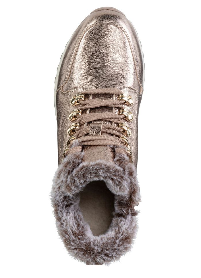 ELENA EDEN, gef&uuml;tterte Damen-Boots, Winterschuhe, Weite G, mit herausnehmbarem Fu&szlig;bett GOLDBRONZE