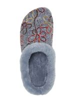 Mubb Wollfilz-Pantoffel mit bunter Bl&uuml;ten-Stickerei 