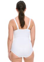 Susa Hosenkorselett  mit h&uuml;bschem Jacquard-Dessin WEISS