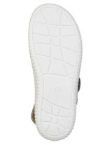 ELENA EDEN, bequeme Damen-Sandalen, Weite H, mit herausnehmbarem Fußbett GRAU-BEIGE