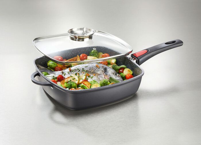 "King" Rechteckpfanne aus Aluguss 