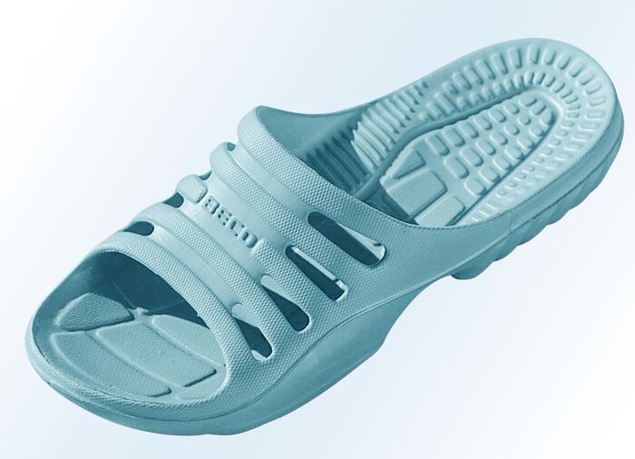Badeschuhe mit Massage-Fußbett TÜRKIS