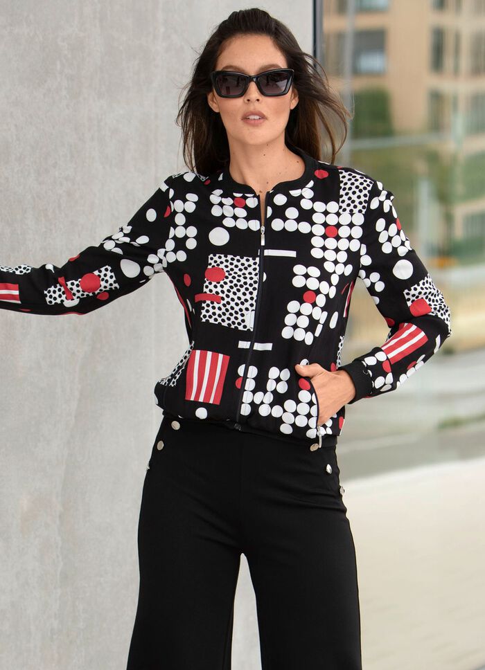 Blusenjacke mit Rippenstrick 