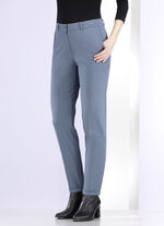 Hose mit rückwärtigem Dehnbundeinsatz JEANSBLAU MELIERT