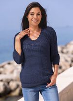 Pullover in Feinboucl&eacute; 