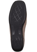 ELENA EDEN, bequeme Damen-Slipper, Weite H, mit herausnehmbarem Fu&szlig;bett TAUPE