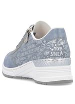 Rieker Schn&uuml;r-Sneaker aus bedrucktem Synthetikmaterial HELLBLAU-SILBER