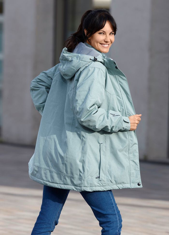 Funktionsjacke mit abnehmbarer Kapuze 