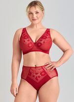 Miss Mary Bügel-BH mit floraler Elastikspitze ROT