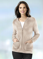 Strickjacke mit Strukturakzenten BEIGE
