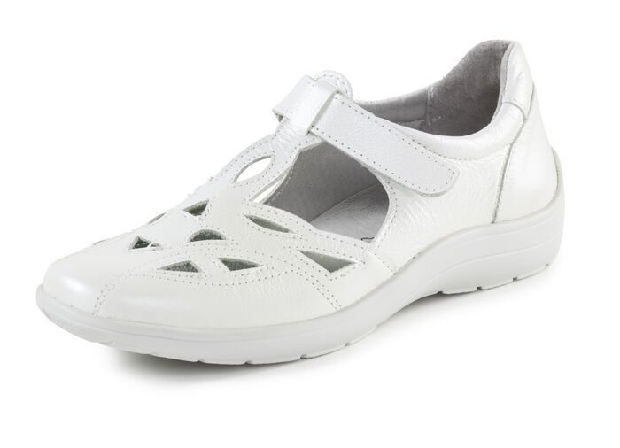 ELENA EDEN Slipper mit luftigen Durchbrüchen PERLWEISS