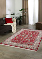 Handgekn&uuml;pfte Br&uuml;cken und Teppiche aus 100% Schurwolle ROT