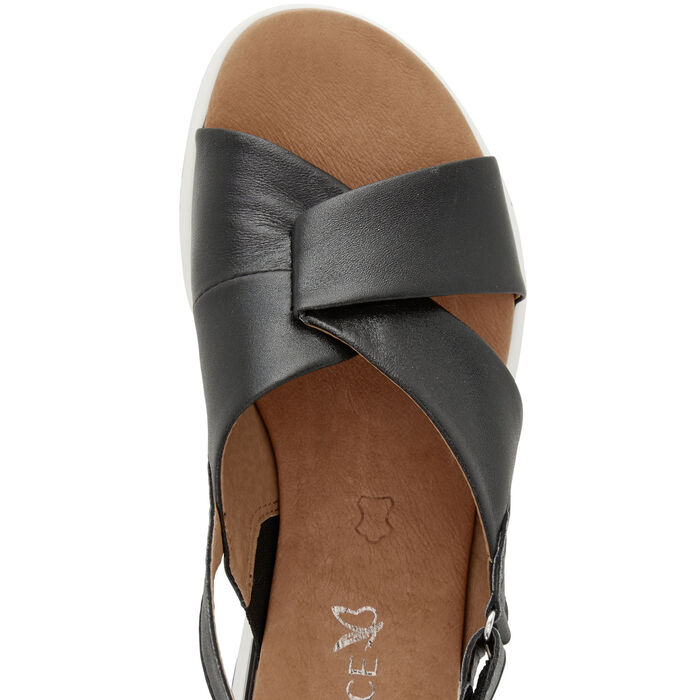 Caprice Sandale aus Nappaleder SCHWARZ