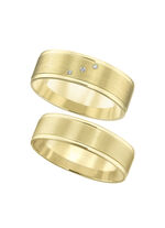 Breiter, massiver Trauring, glänzend/mattiert 