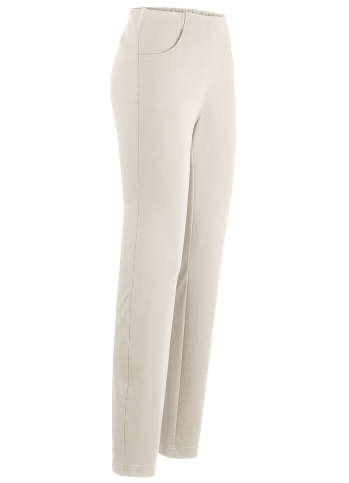 Hose mit angeschnittenem Bund BEIGE
