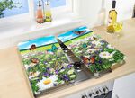 Herdabdeckplatten mit Sommerwiesen-Motiv 