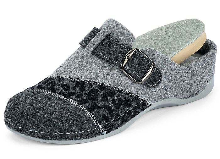 Mubb, klassische Damen-Hausschuhe, Weite H, mit herausnehmbarem Fu&szlig;bett 