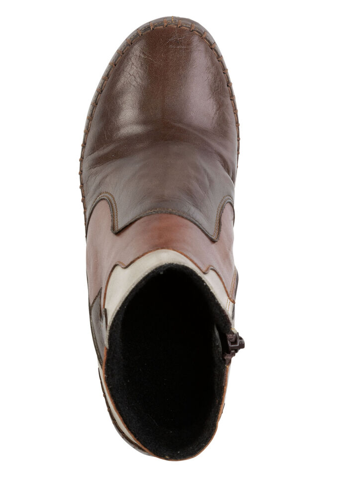 Gemini, modische Damen-Stiefeletten, Winterschuhe, Weite G, mit Reißverschluss BRAUN-KIESEL